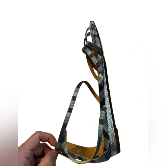 J. Crew Multicolor Plaid Strappy Sandals - Picture 4 of 5